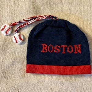 Knit NWOT Boston Baseball Baby Hat (6-12 Months)